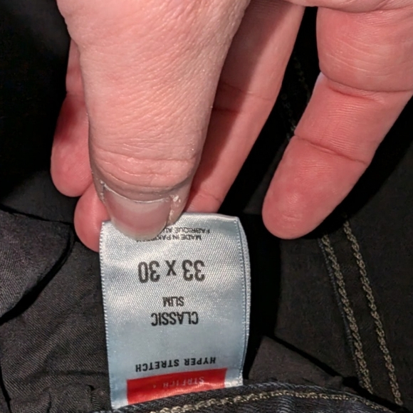 Express Hyper Stretch Distressed Slim Jeans – Dark Blue Wash – 33x30 – Excellent - Picture 8 of 9